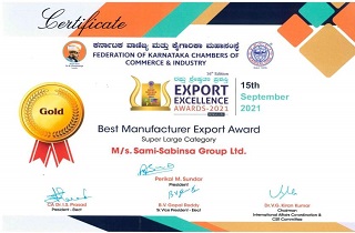 Best Manufacturer Export Award